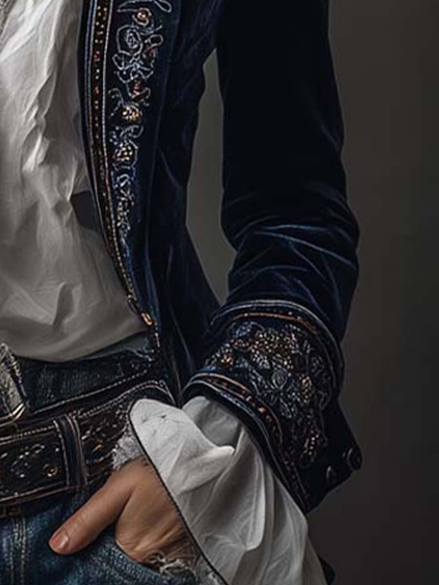 Rosamund - Embroidered Longline Jacket