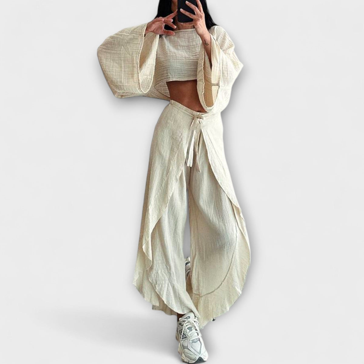 Joanna – Loose-Fit Two-Piece Set in Cotton and Linen