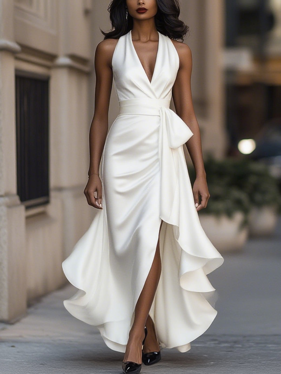 Amelya - Evening Wrap Maxi Dress