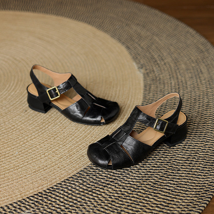 Cordelia - Woven Block Heel Sandals