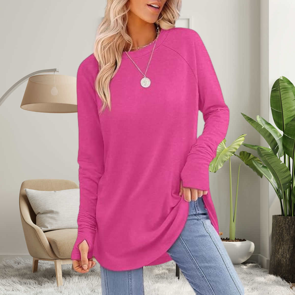 STELLAN™ - Casual Long Sleeve Thumb Hole Top