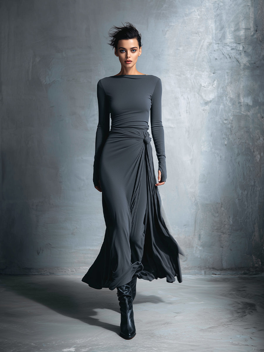 Ophelia - Side Knot Maxi Dress