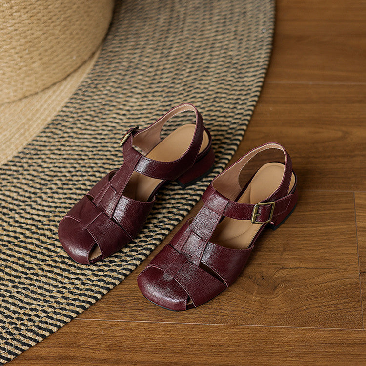 Cordelia - Woven Block Heel Sandals
