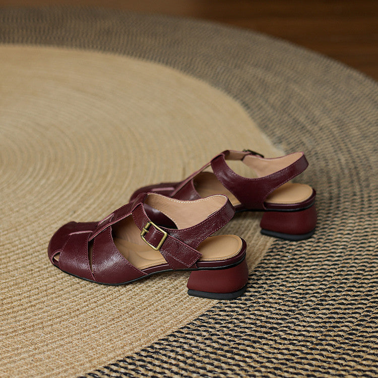 Cordelia - Woven Block Heel Sandals