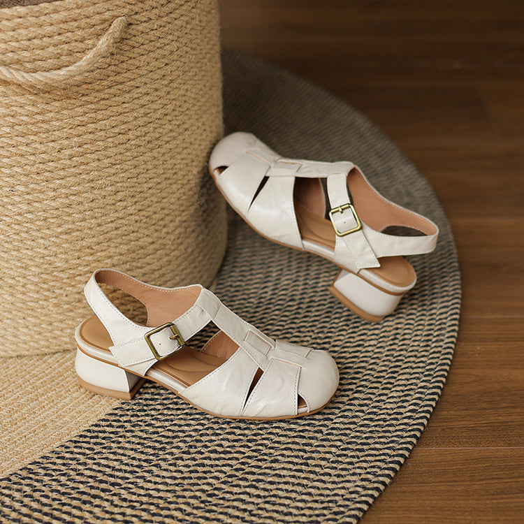 Cordelia - Woven Block Heel Sandals