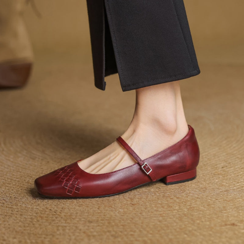 Imogen - Square Toe Mary Jane Flats