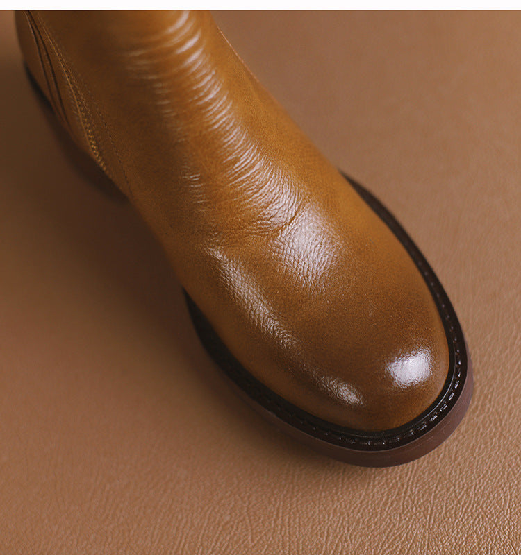Hedda | Comfortable Block-Heel Ankle Boots with Side Zip