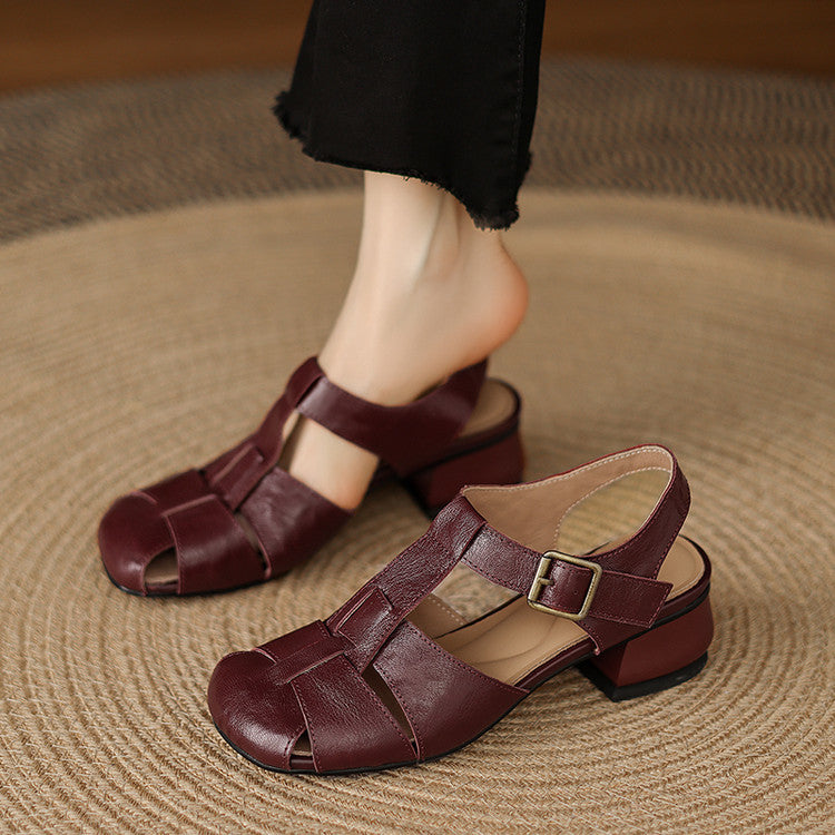 Cordelia - Woven Block Heel Sandals