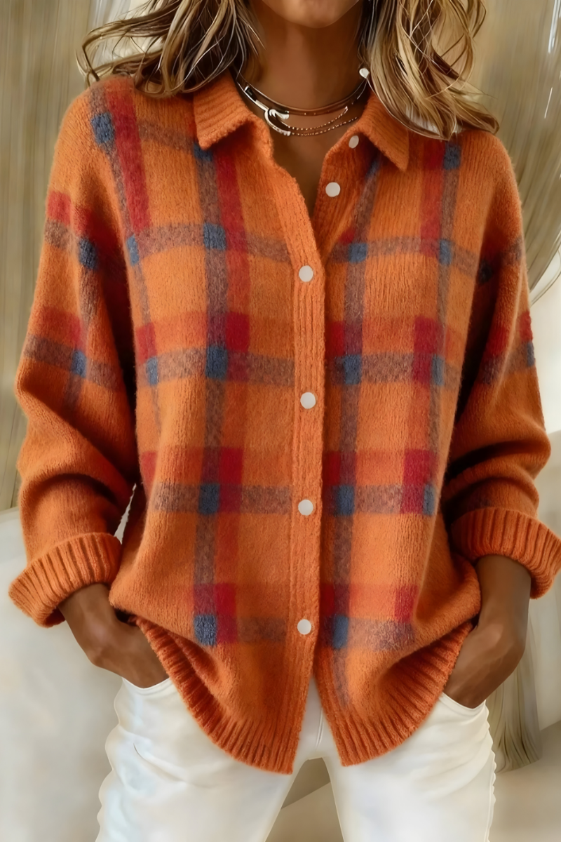 Harriet | Heritage Check Knit Cardigan