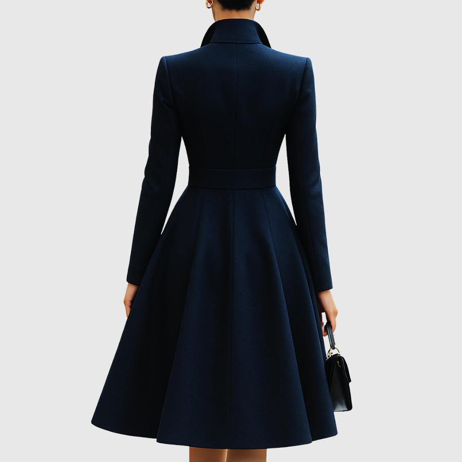 Eleanor | Navy Tailored Fit Coat Dress