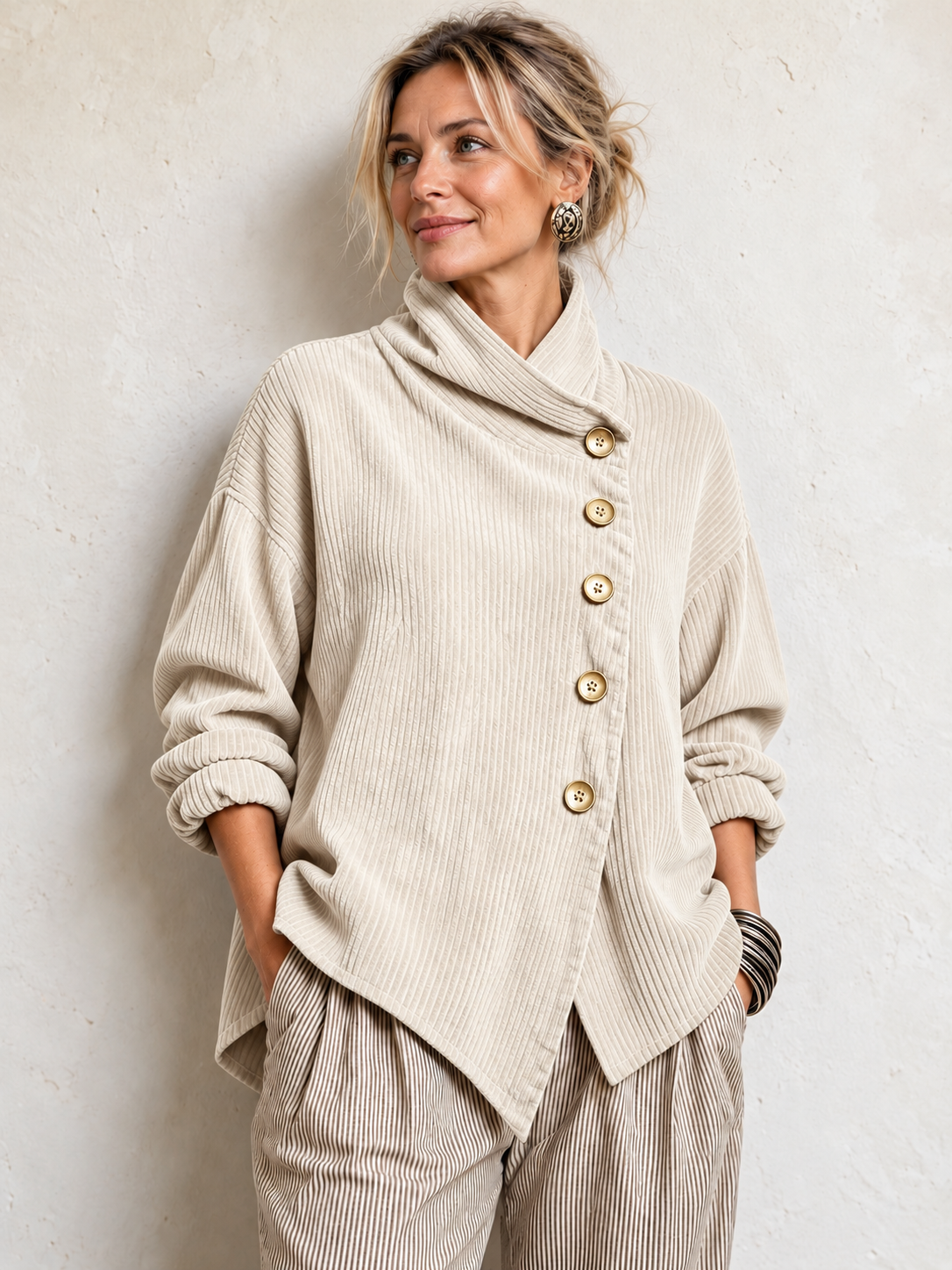 Olivia | The Corduroy Button-Up Top