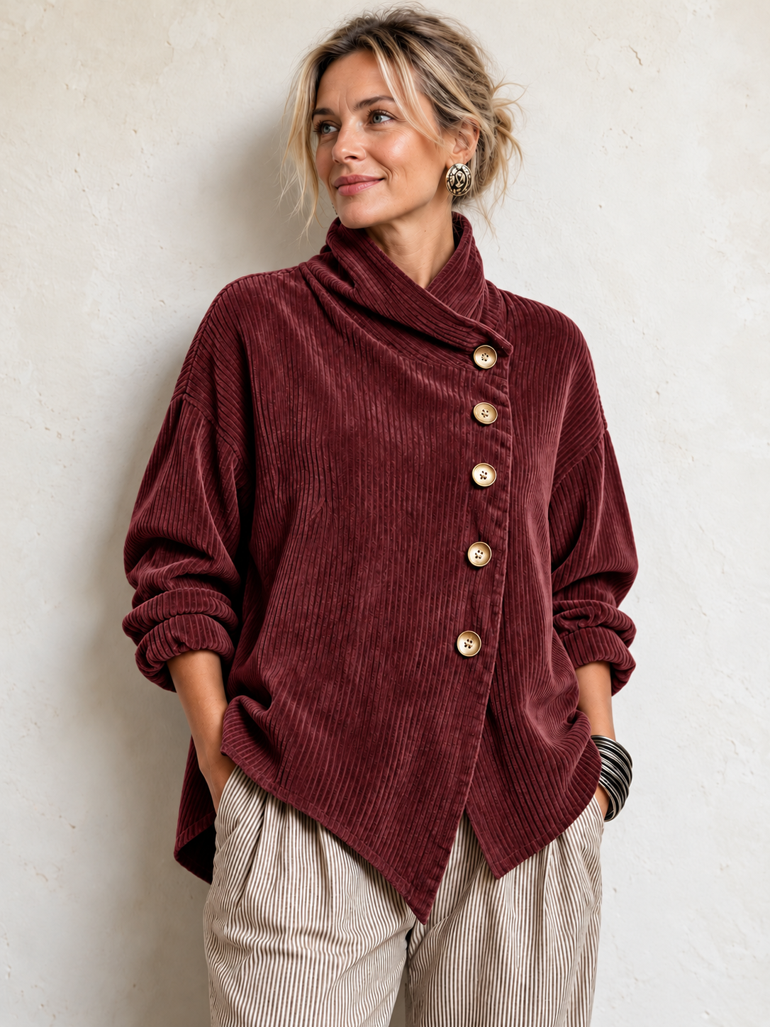 Olivia | The Corduroy Button-Up Top
