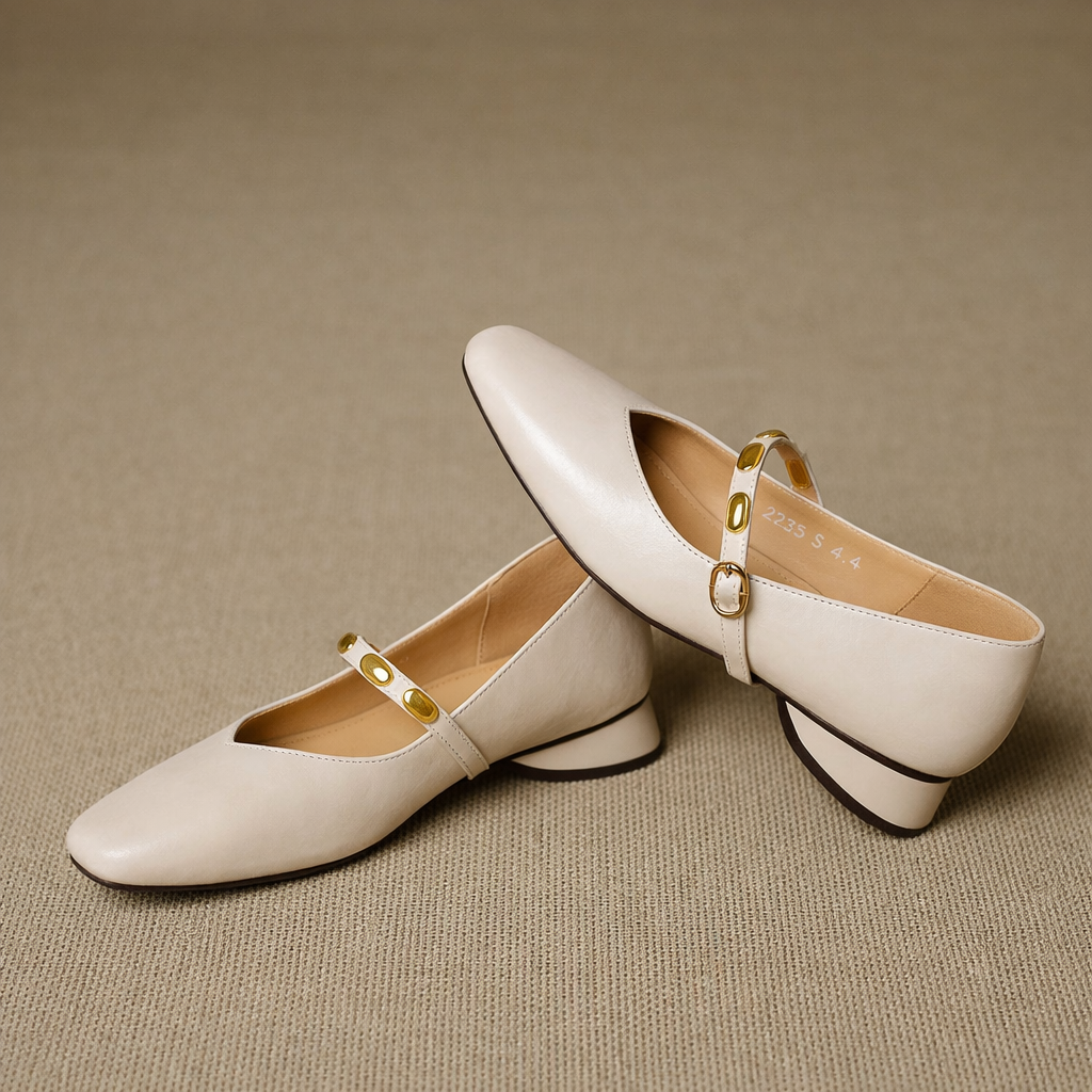 Orla - Studded Strap Mary Jane Shoes