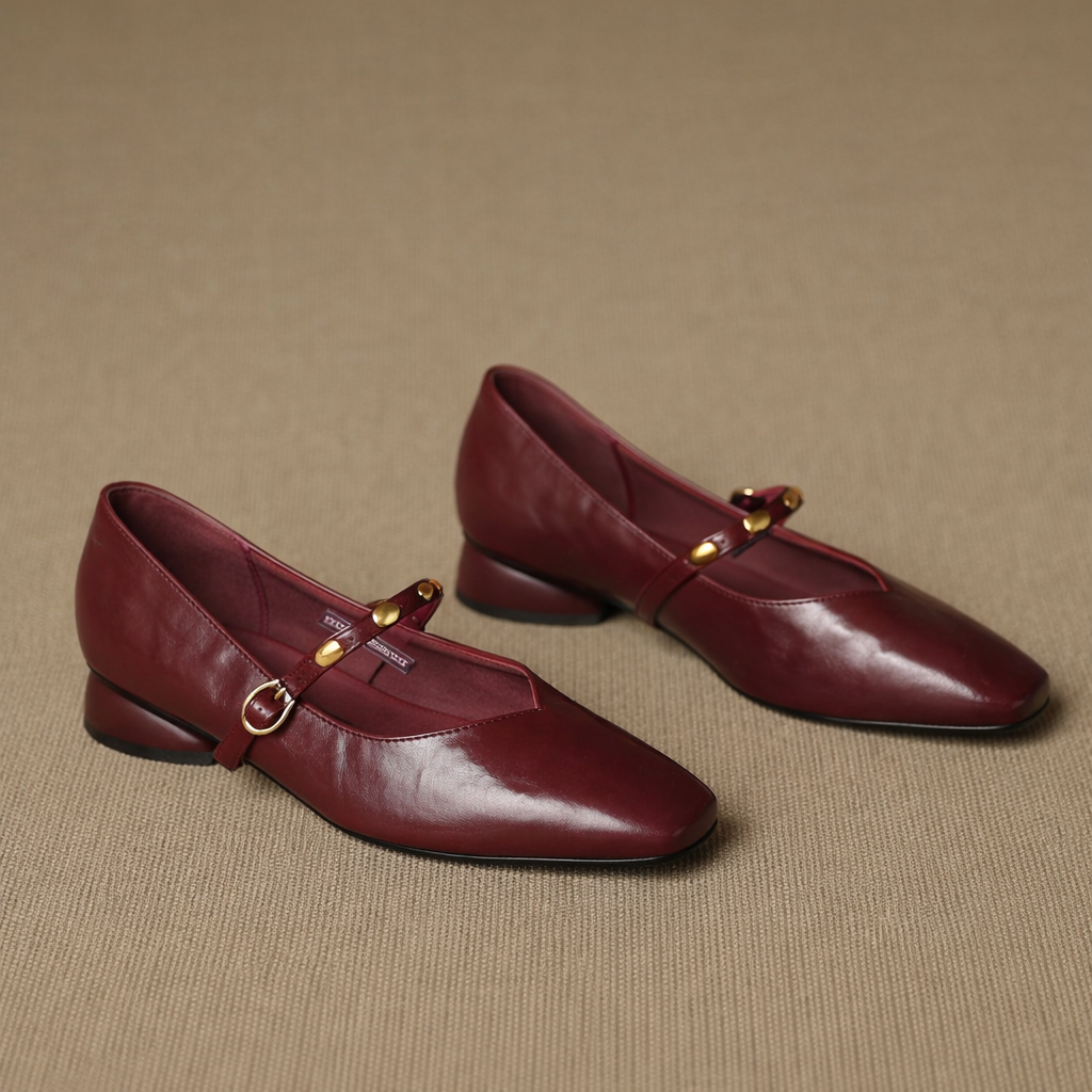 Orla - Studded Strap Mary Jane Shoes