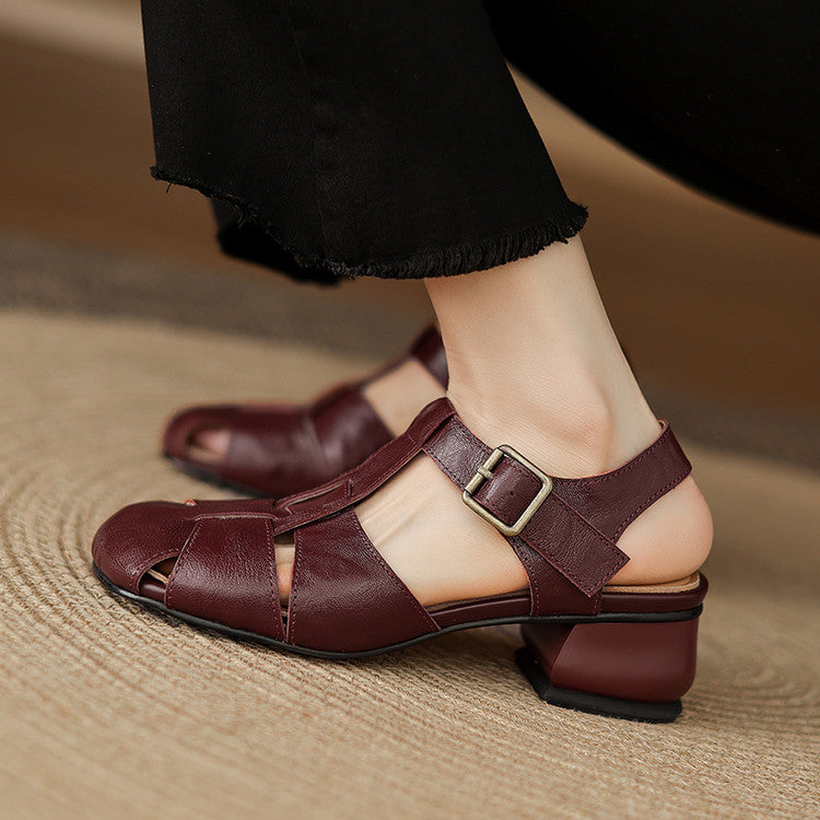 Cordelia - Woven Block Heel Sandals