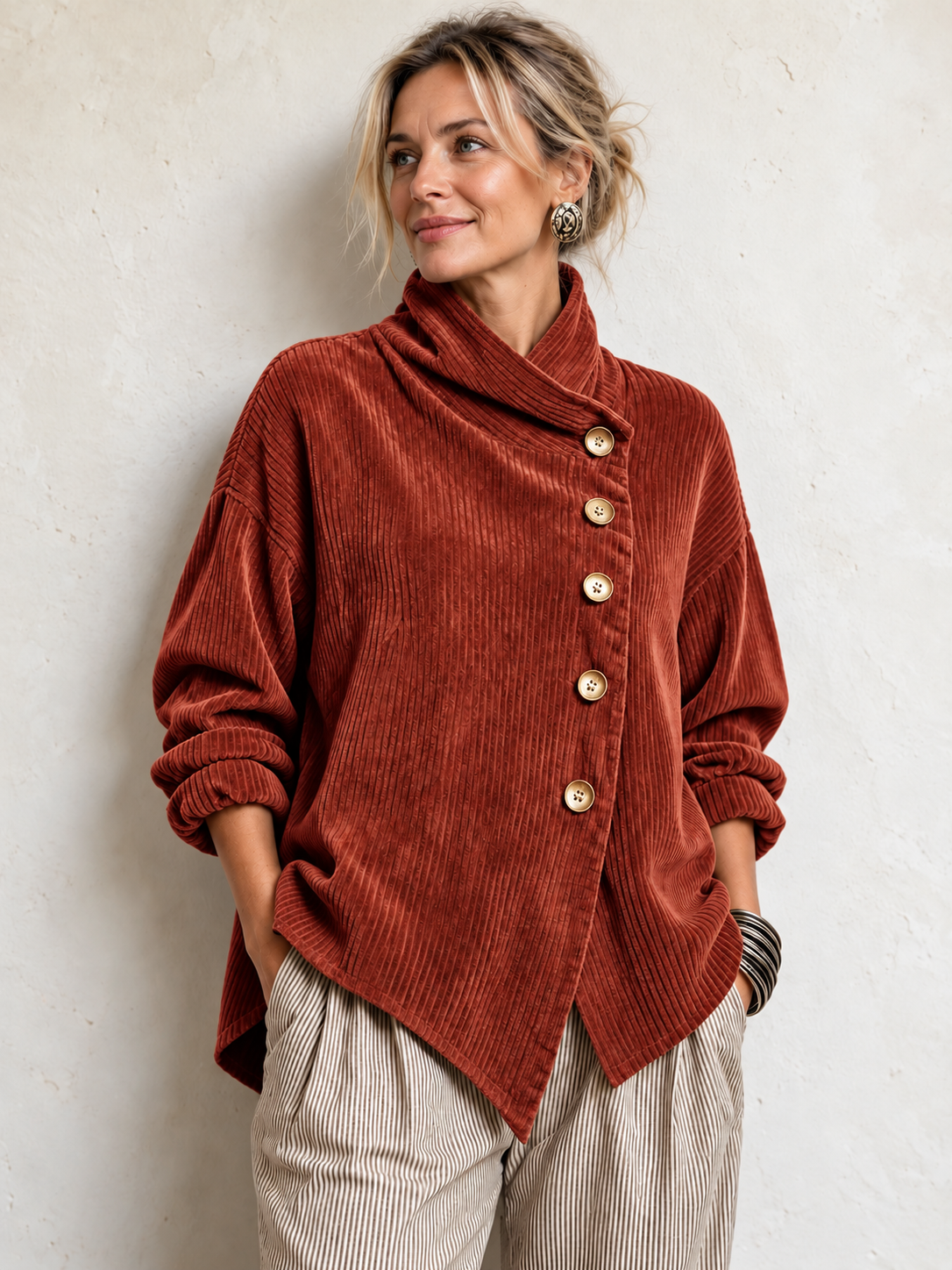 Olivia | The Corduroy Button-Up Top