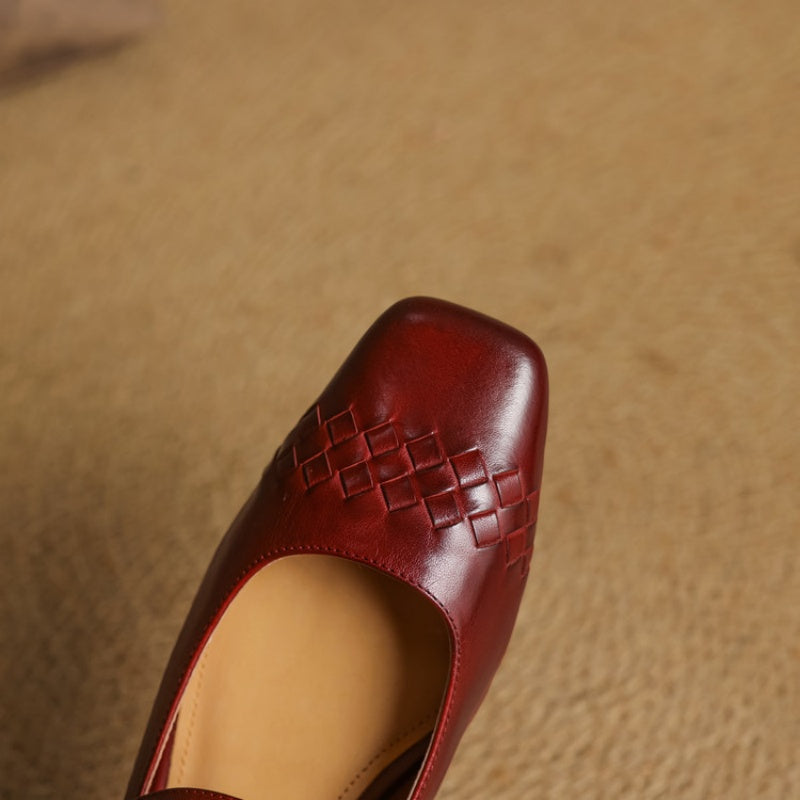 Imogen - Square Toe Mary Jane Flats