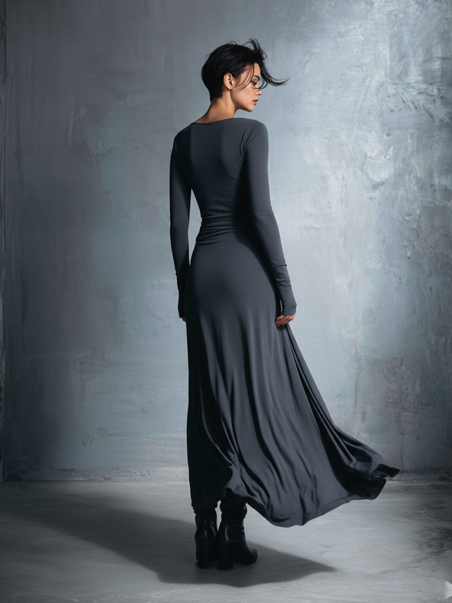 Vivienne - Draped Side-Tie Maxi Dress