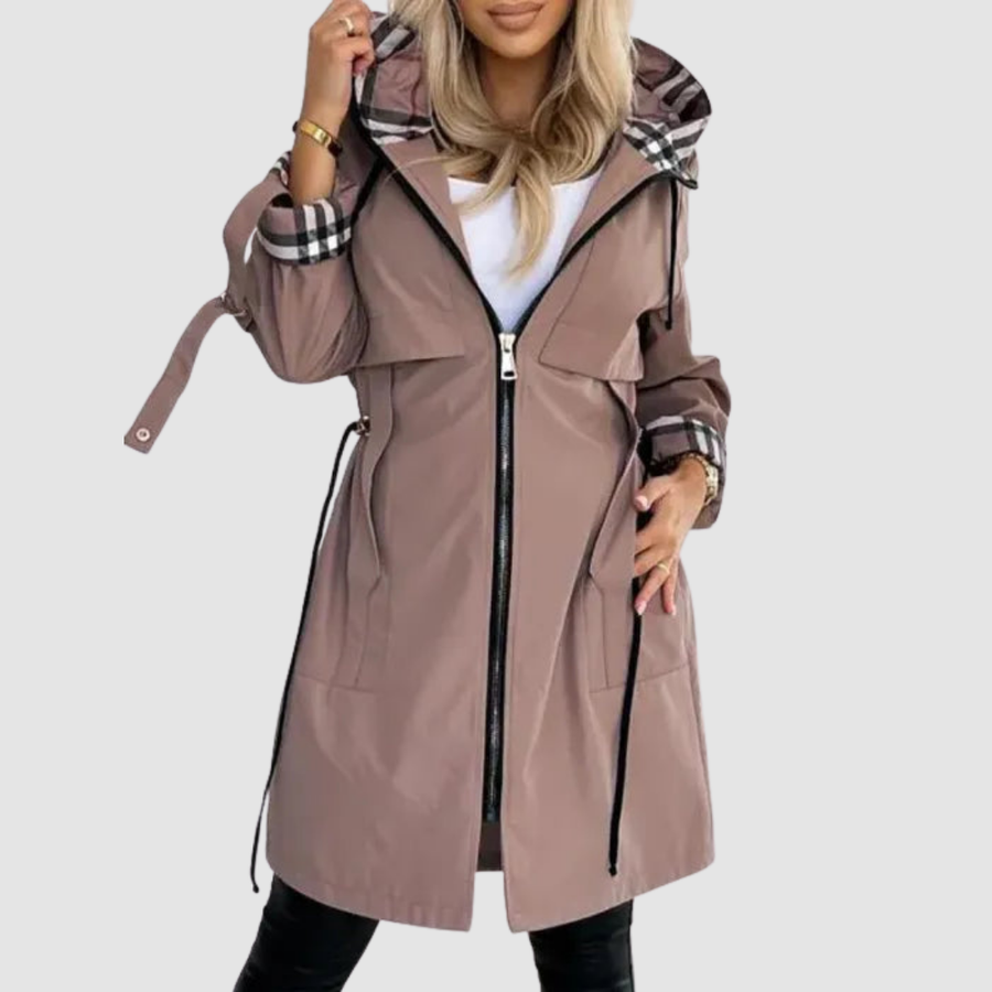 Matilda - Hooded Longline Zip-Up Coat