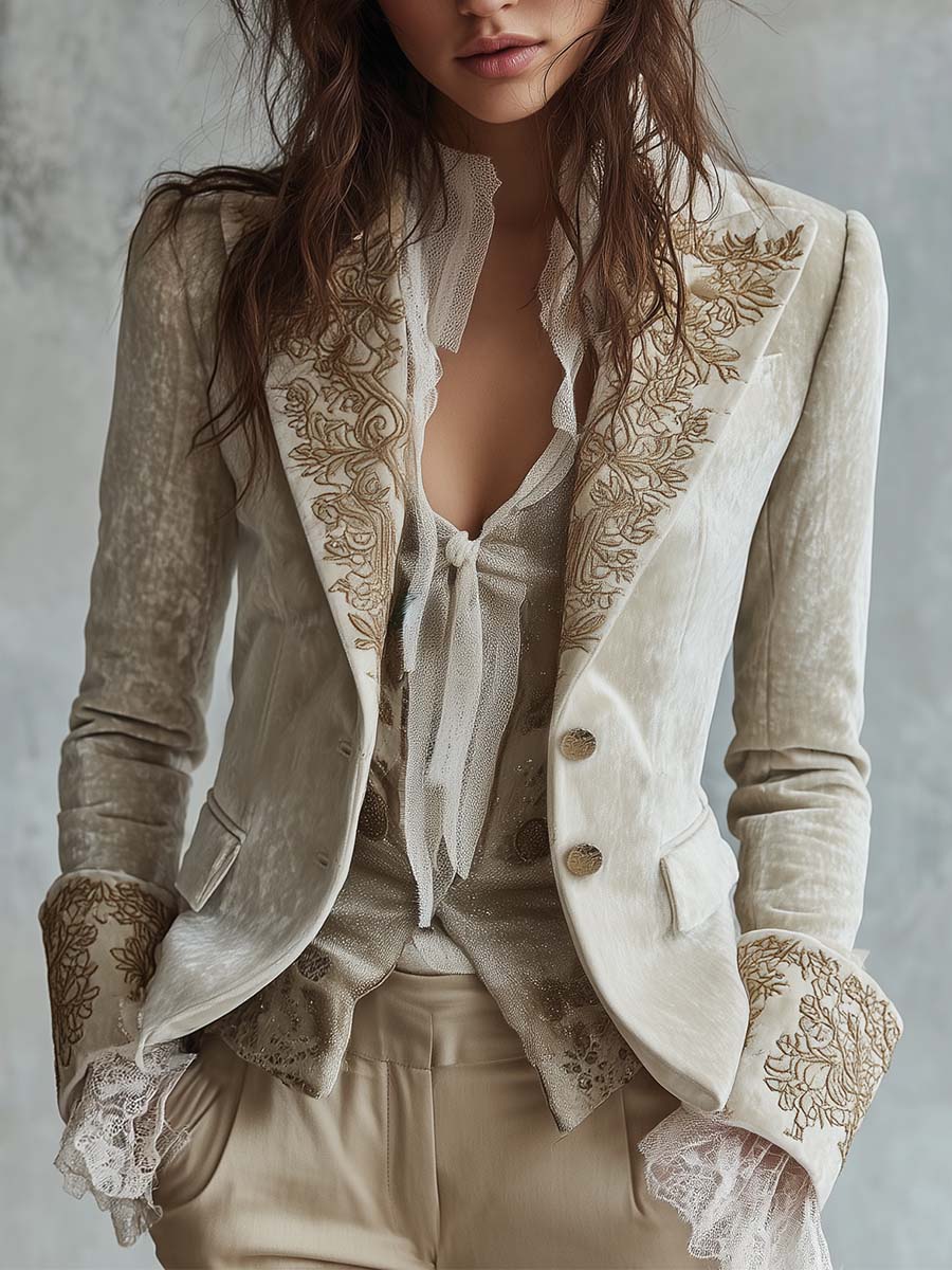 Cordelia - Embroidered Tailored Blazer