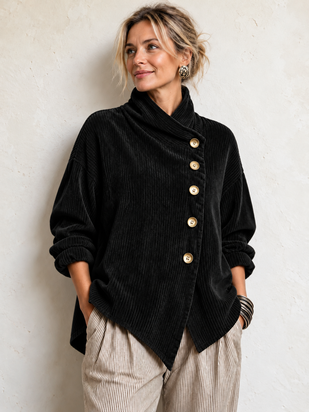 Olivia | The Corduroy Button-Up Top