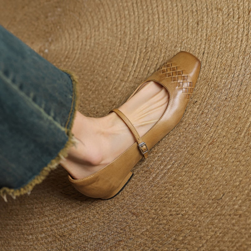 Imogen - Square Toe Mary Jane Flats