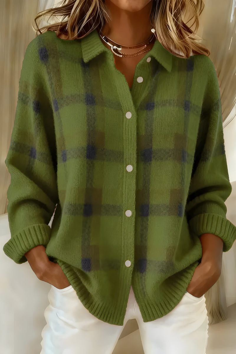 Harriet | Heritage Check Knit Cardigan