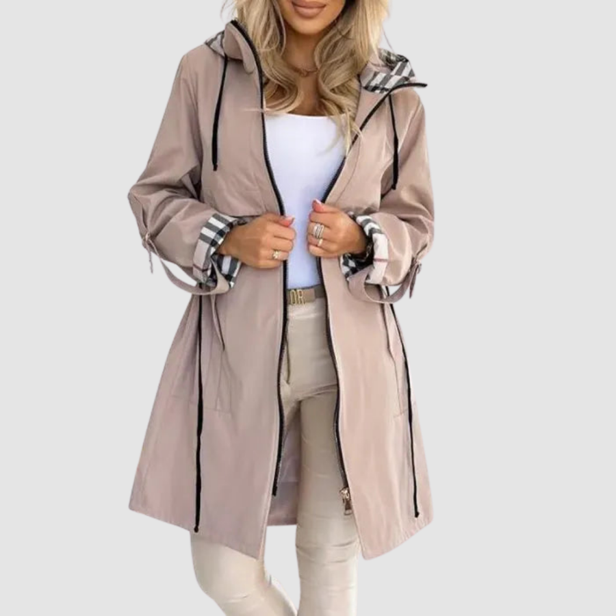 Matilda - Hooded Longline Zip-Up Coat