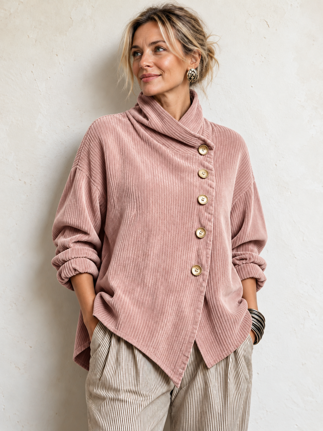 Olivia | The Corduroy Button-Up Top