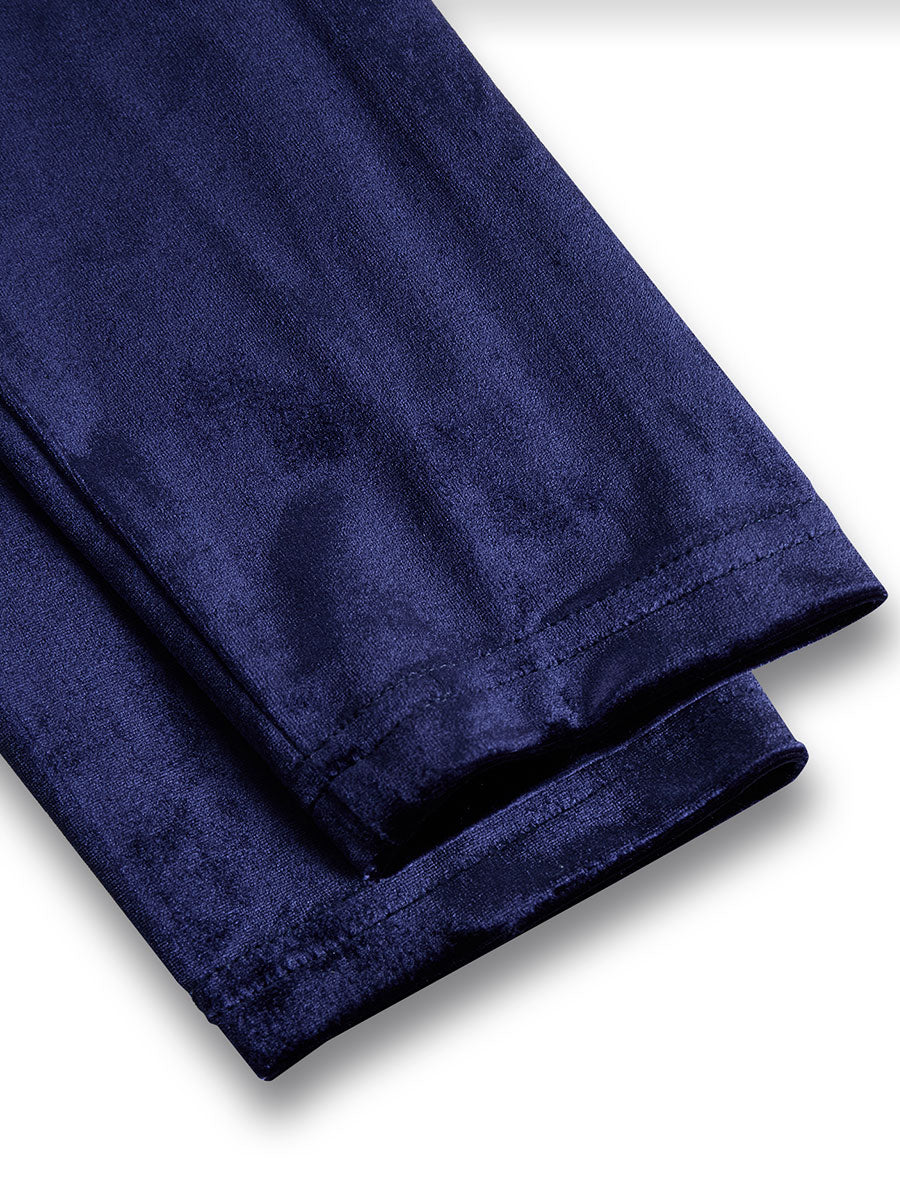 Sibella - Navy Long-Sleeve Midi Dress