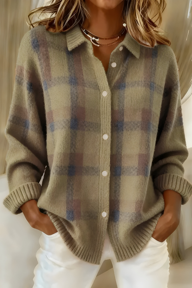 Harriet | Heritage Check Knit Cardigan