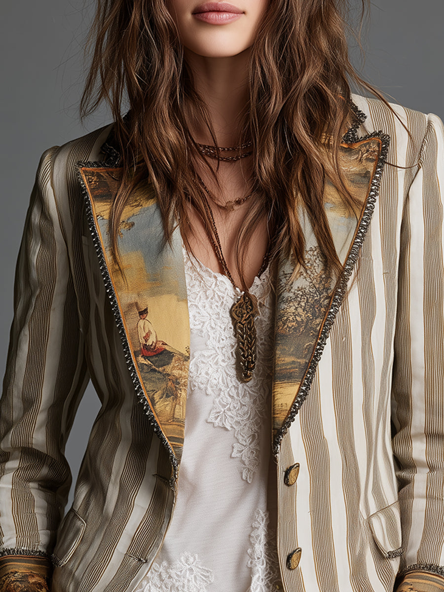 Beatrice - Striped Tailored Blazer
