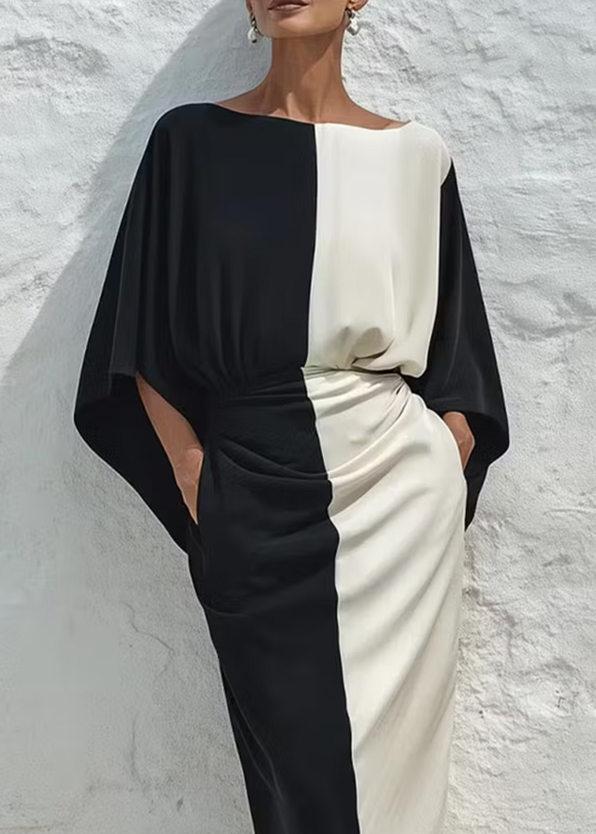 Isabella - Monochrome Colour-Block Two-Piece Set