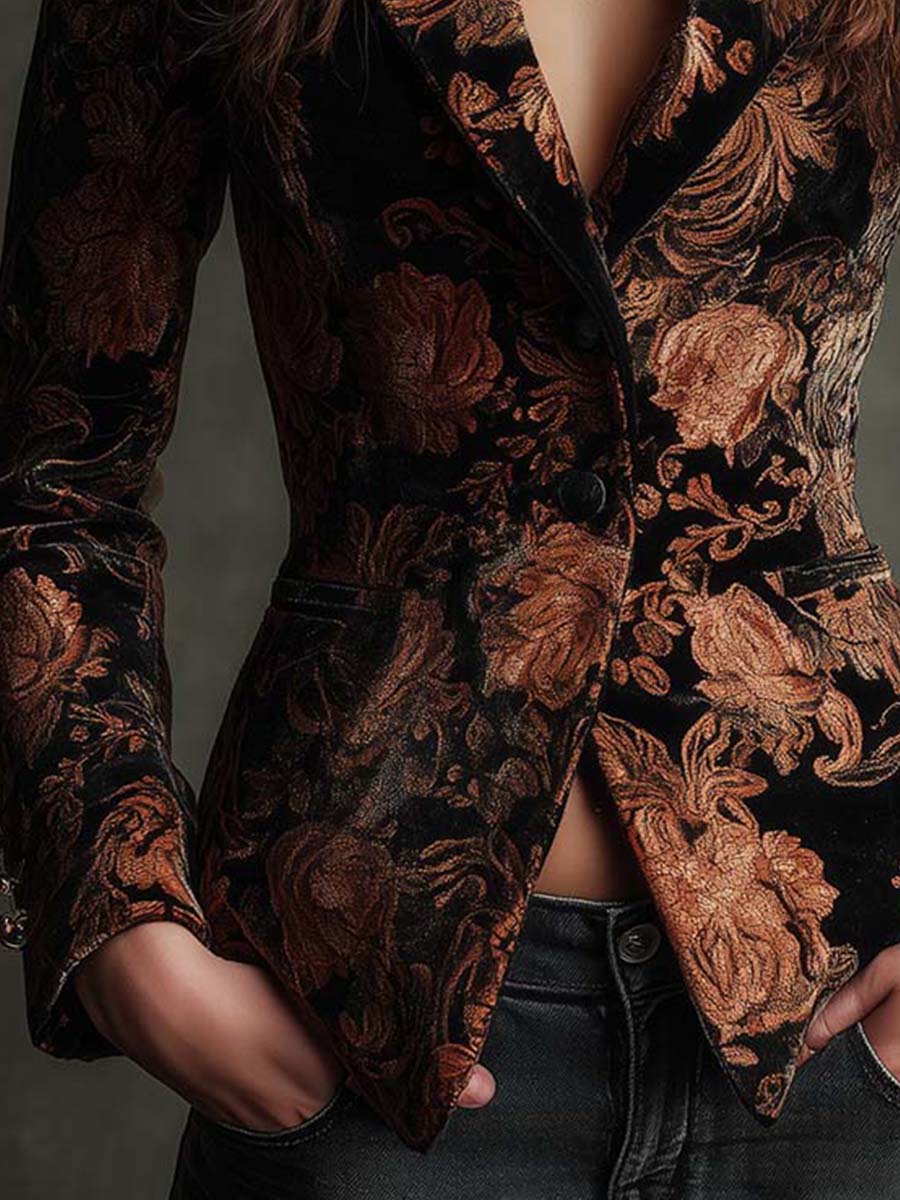 Isabelle - Ornate Floral Tailored Blazer