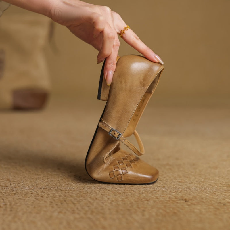Imogen - Square Toe Mary Jane Flats
