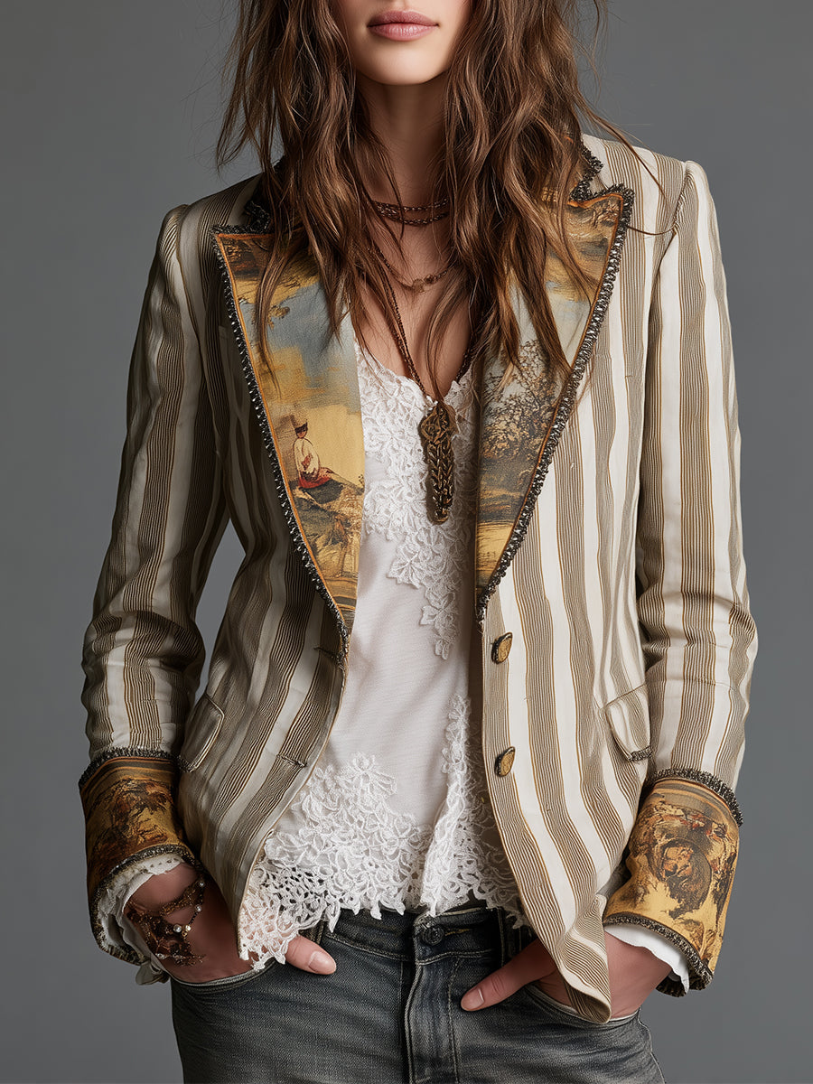 Beatrice - Striped Tailored Blazer