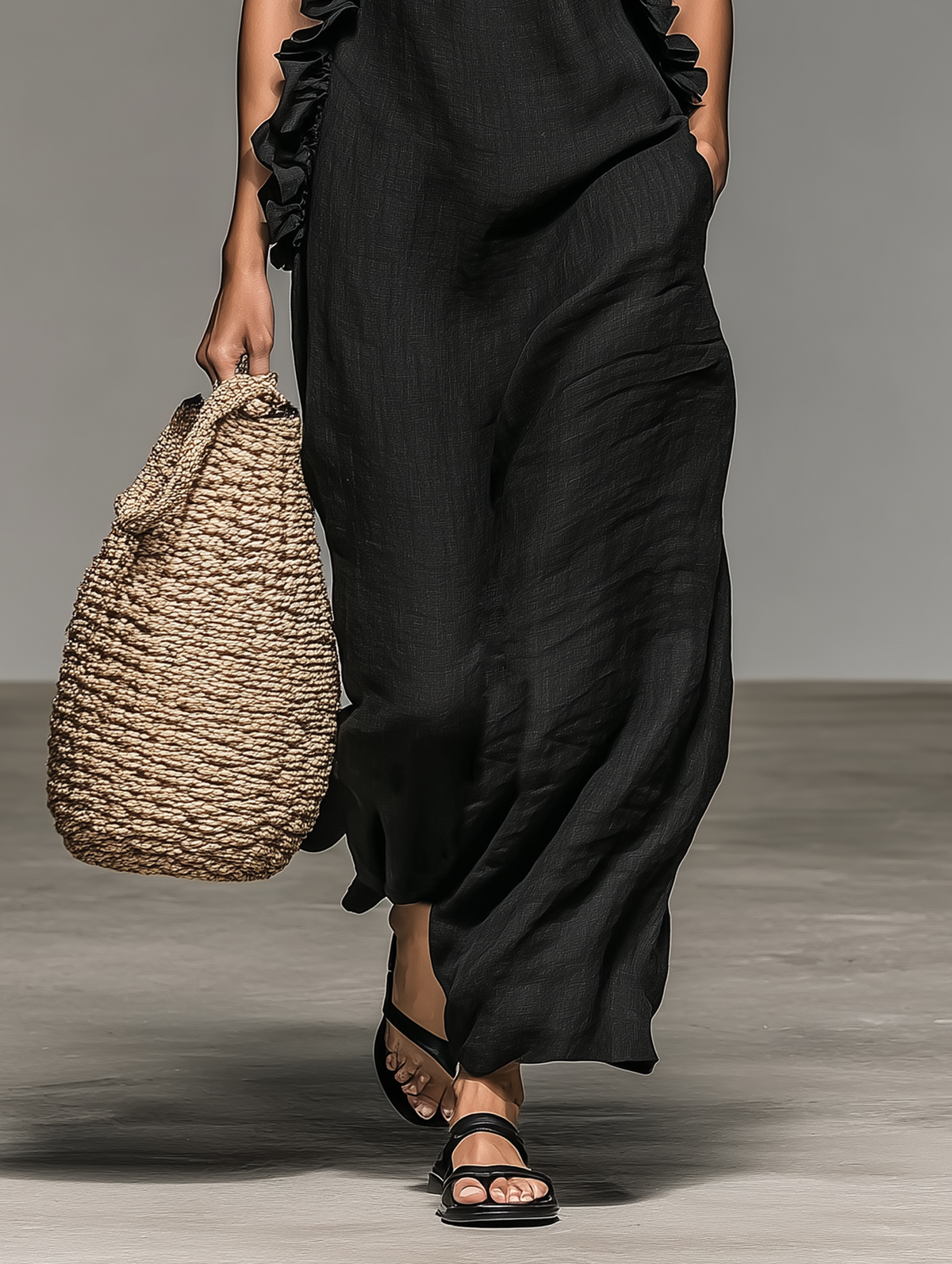 Cecilia - Ruffle Halterneck Maxi Dress