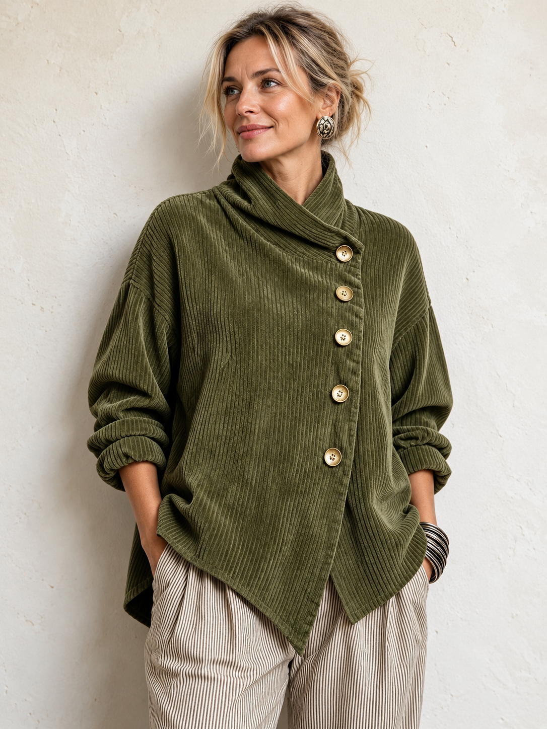 Olivia | The Corduroy Button-Up Top