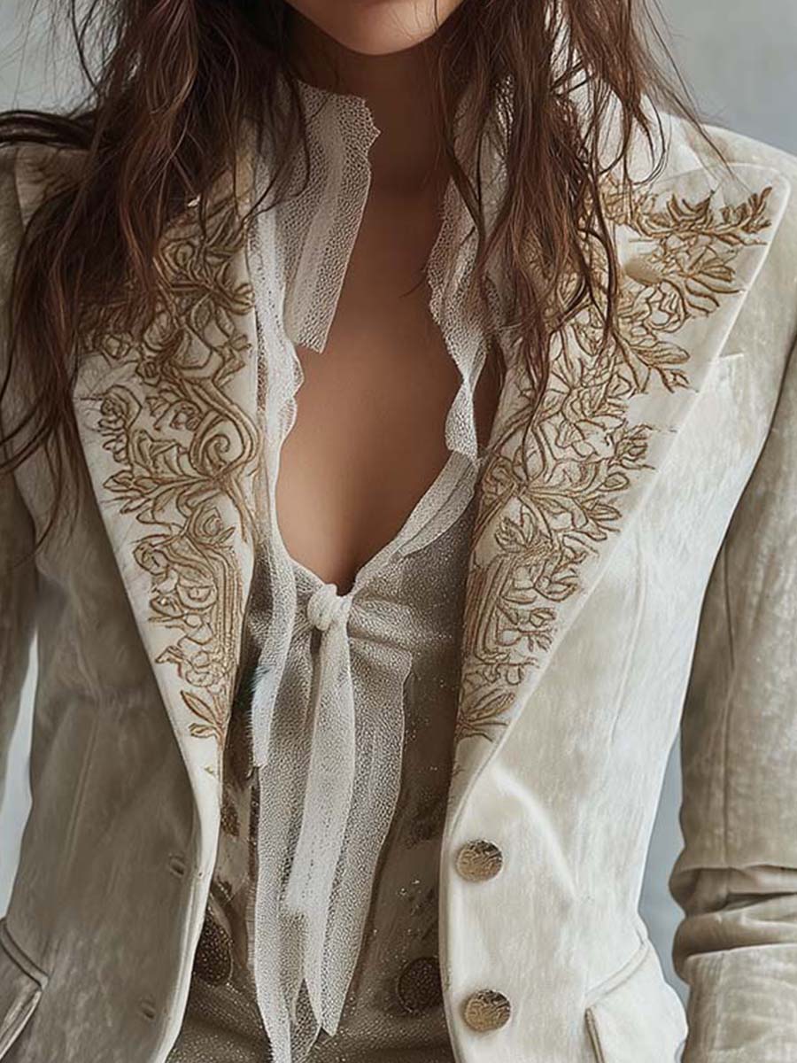 Cordelia - Embroidered Tailored Blazer