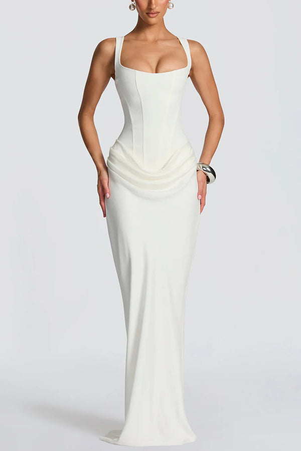Verity - Square Neck Corset Maxi Dress