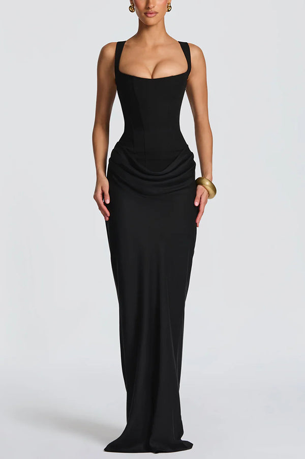 Verity - Square Neck Corset Maxi Dress
