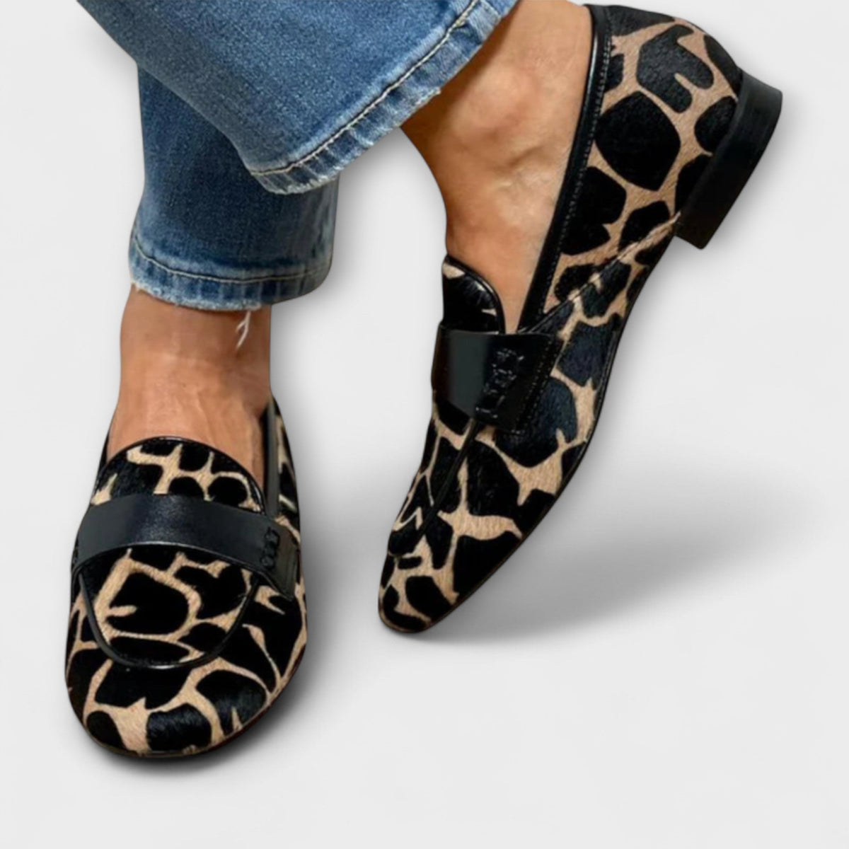 Leonie -  Orthopedic Leopard Moccasin