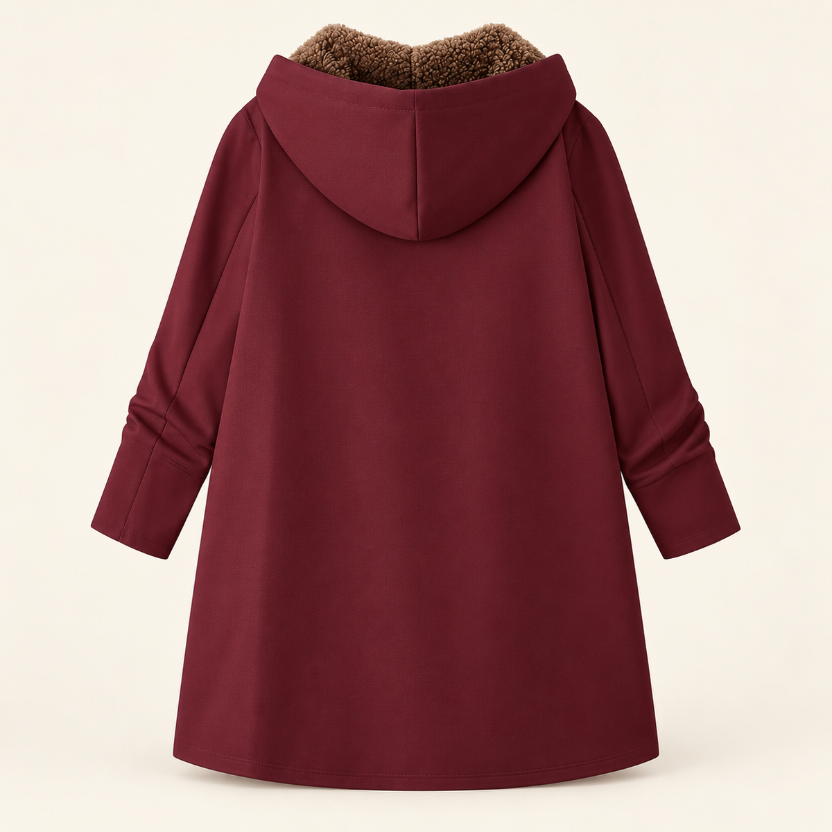 Evelyn | Warm Sherpa-Lined Hooded Coat