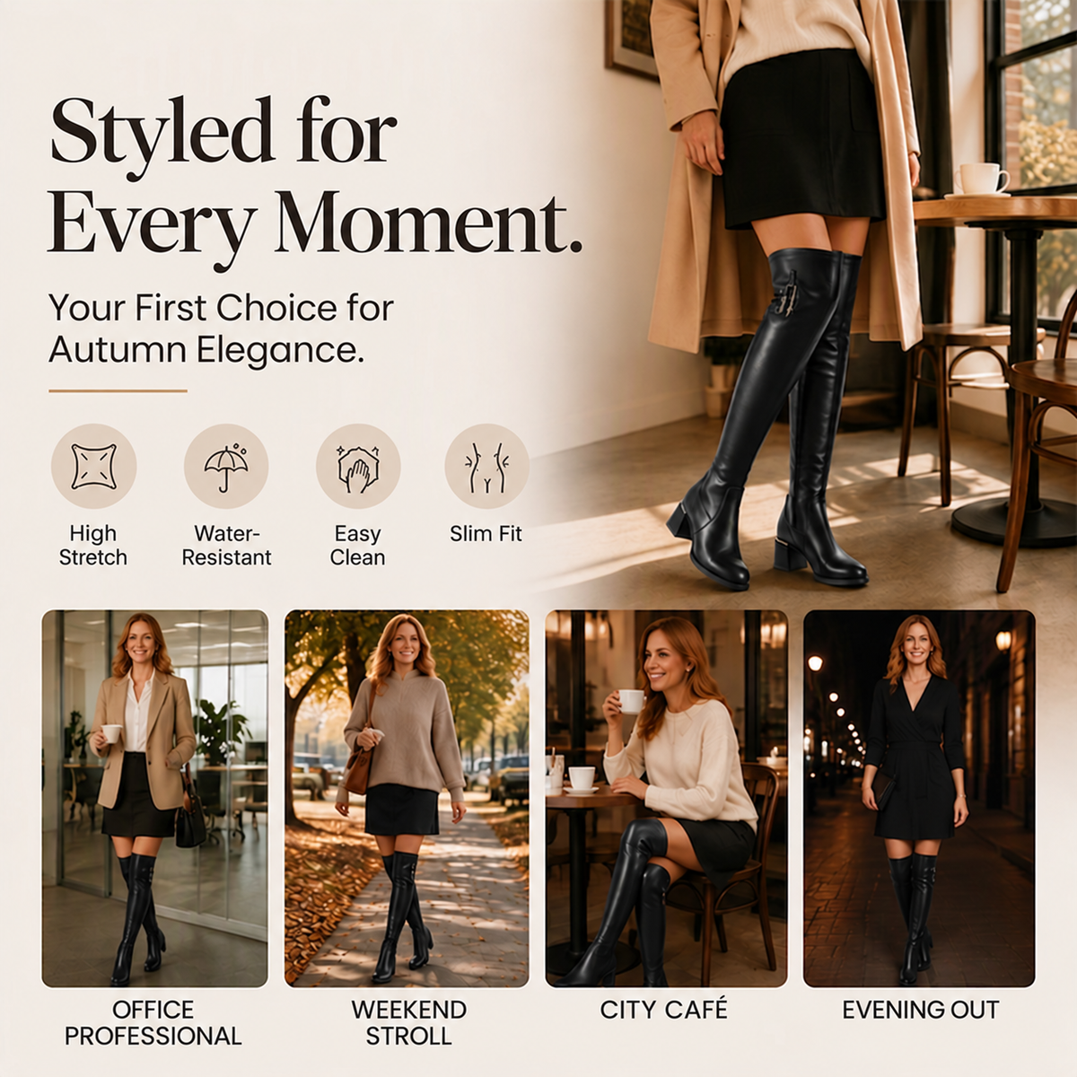 Harlow | Stretch Over-the-Knee Boots