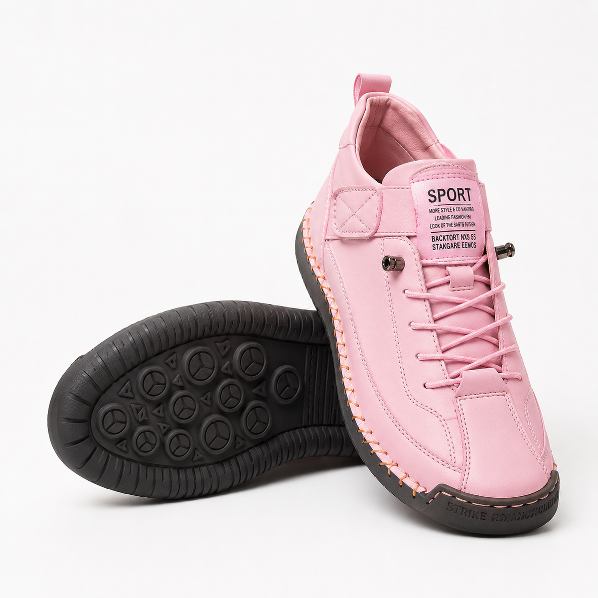 Harriet - Navy Lace-Up Trainers
