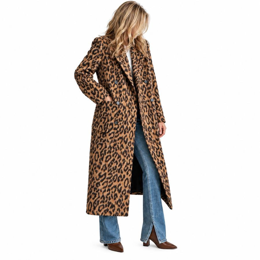 Sablewood | Leopard Print Longline Coat