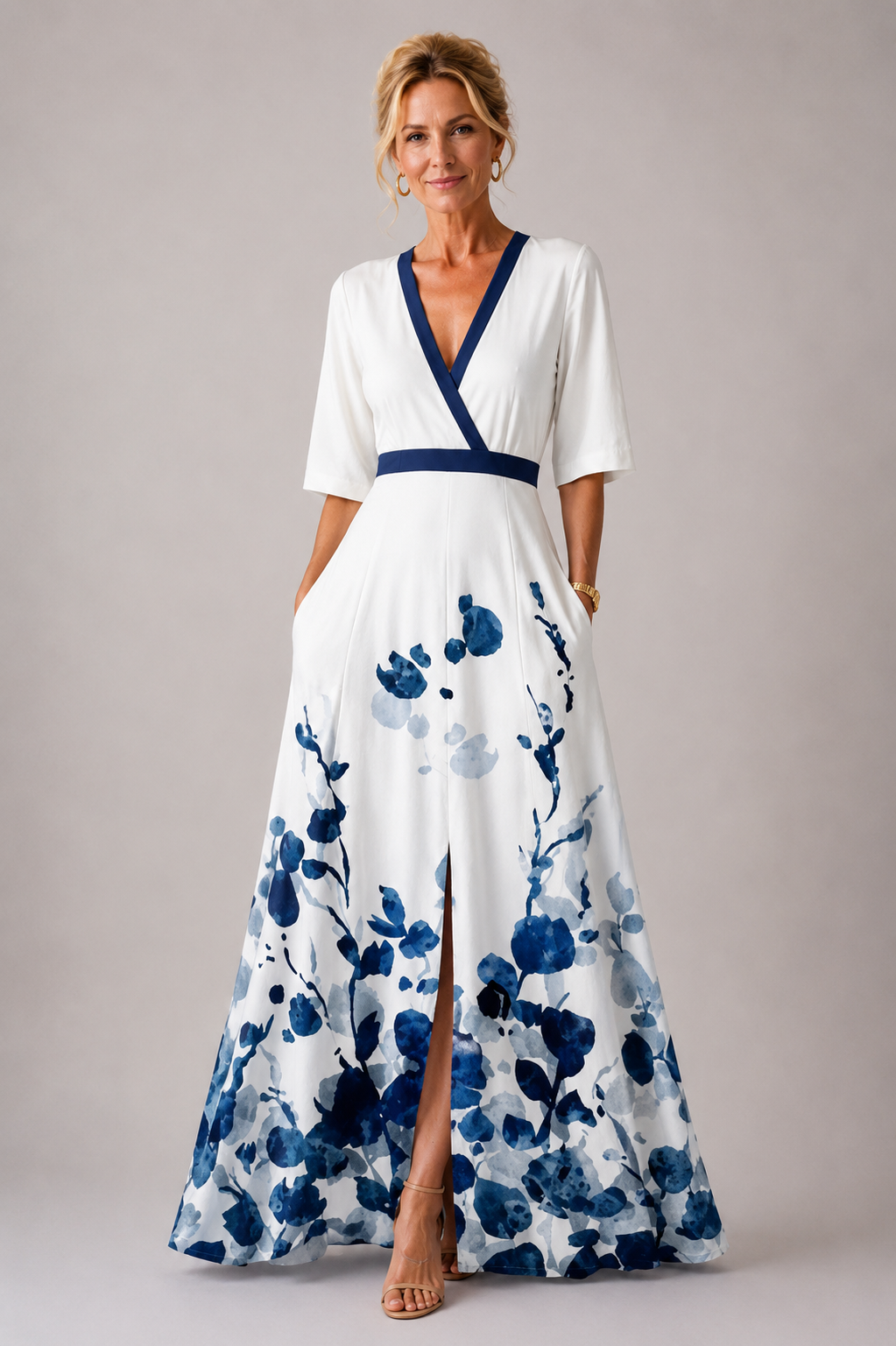 Flora - Floral Print Wrap Maxi Dress