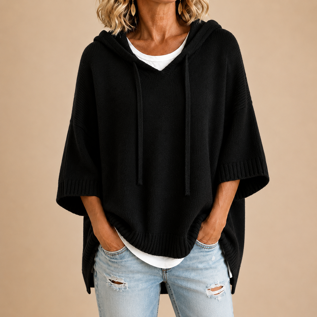 Mirella | Relaxed Hooded Poncho