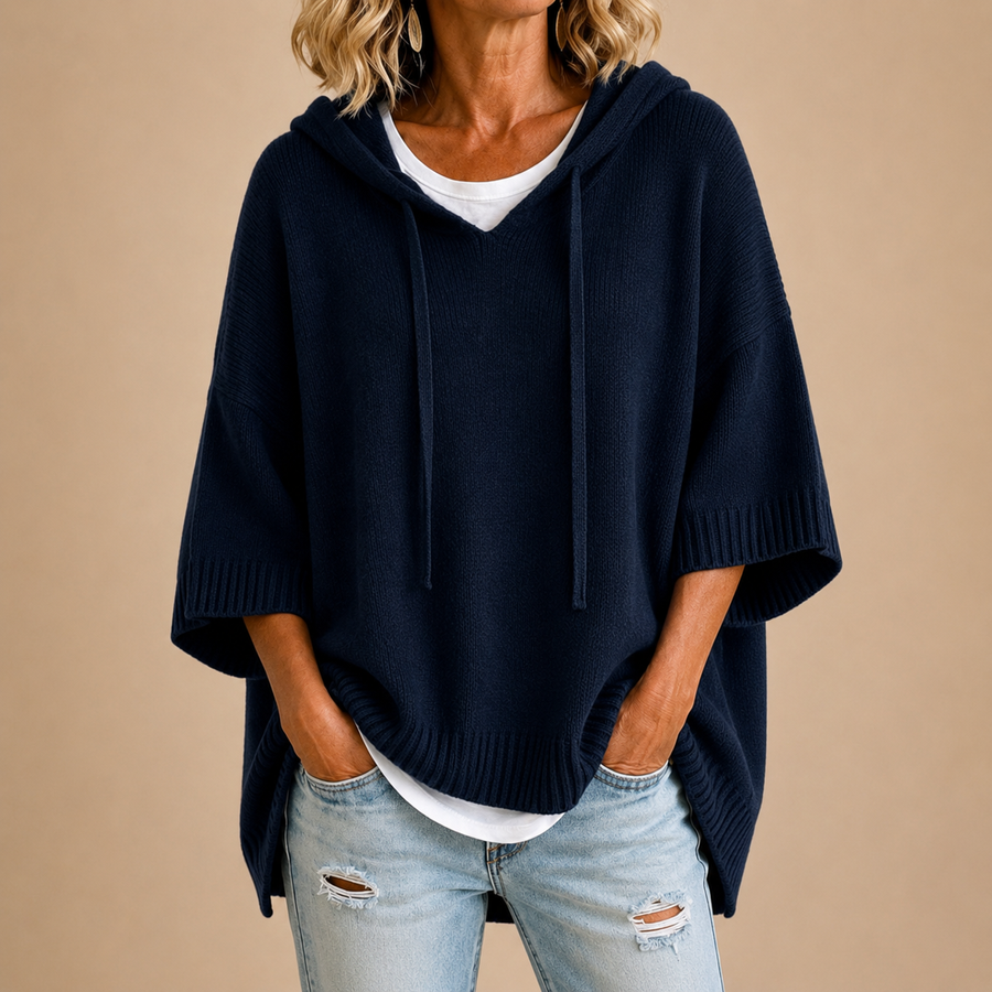 Mirella | Relaxed Hooded Poncho