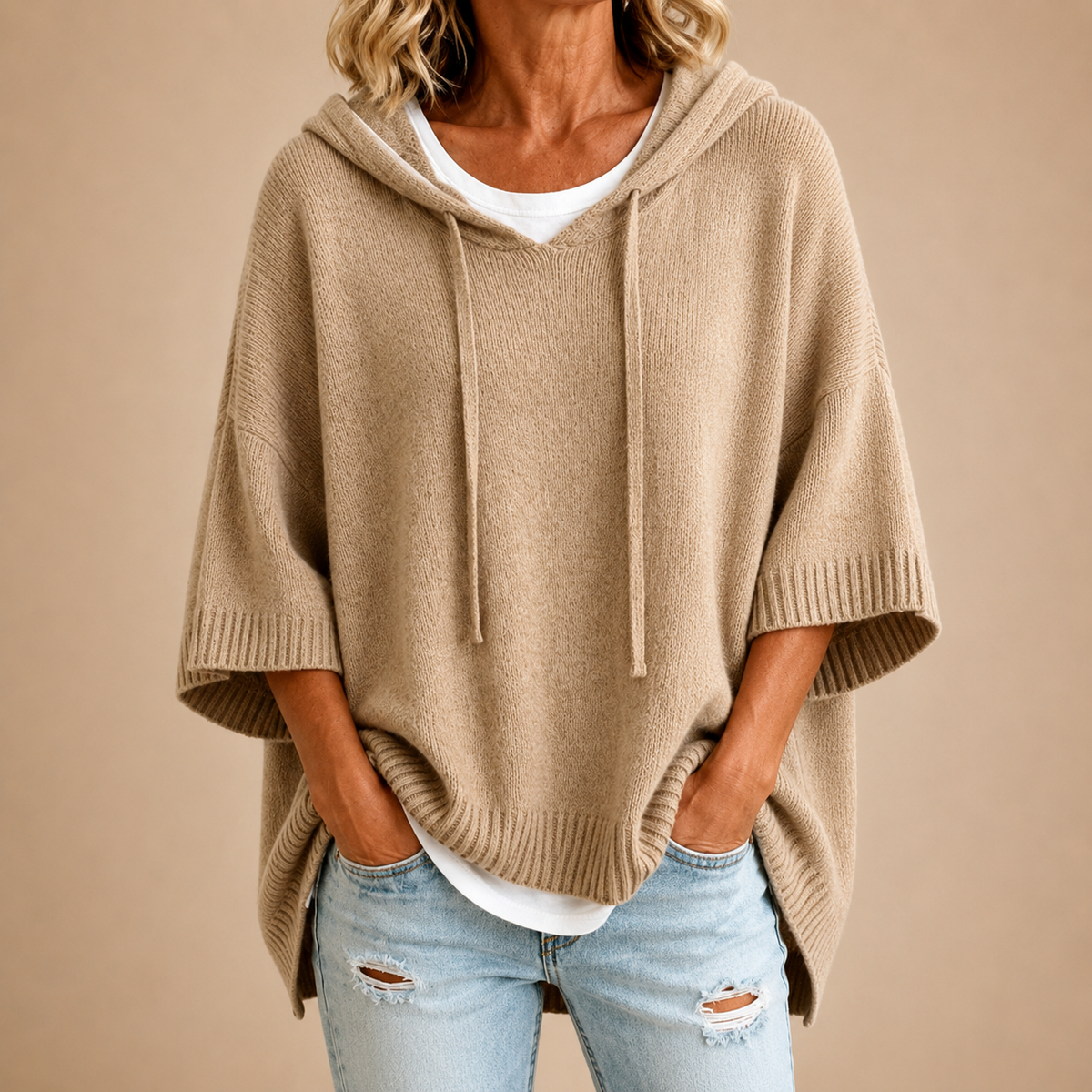 Mirella | Relaxed Hooded Poncho